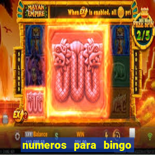 numeros para bingo de 1 a 90